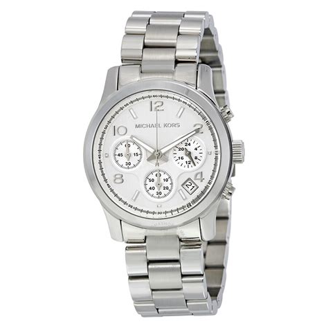 michael kors 5076 silver|michael kors silver runway watch.